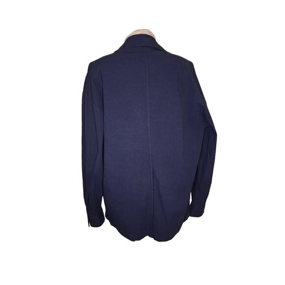 Zara Poplin Blazer Navy Size‎ M - Picture 2 of 5